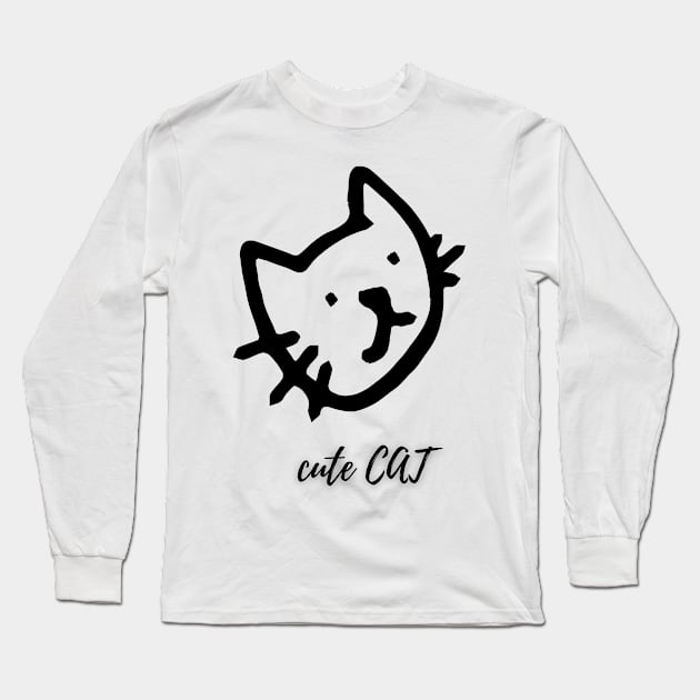 vintage cat Long Sleeve T-Shirt by teeforyou47